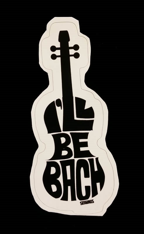 Bass Clef Vinyl Sticker - Black - Linda West Cellos